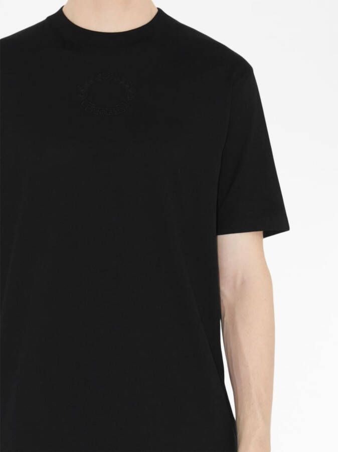 Burberry T-shirt met geborduurd logo Zwart