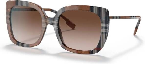 Burberry Eyewear Caroll zonnebril met oversized montuur Bruin