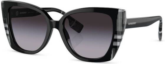 Burberry Eyewear Geruite zonnebril Zwart