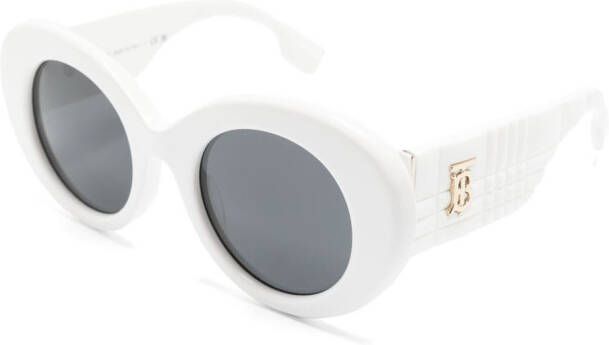 Burberry Eyewear Zonnebril met rond montuur Wit