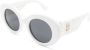 Burberry Eyewear Zonnebril met rond montuur Wit - Thumbnail 2