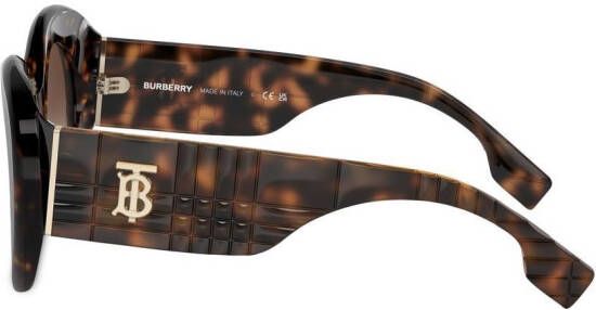 Burberry Eyewear Zonnebril met schildpadschild design Bruin