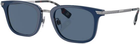 Burberry Eyewear Peter zonnebril met vierkant montuur Blauw