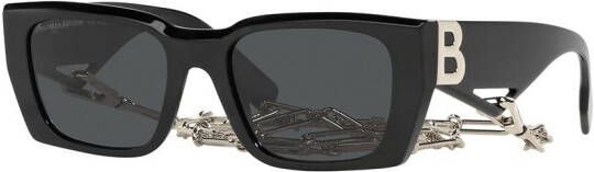Burberry Eyewear Poppy zonnebril met rechthoekig montuur Zwart