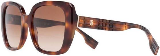 Burberry Eyewear Zonnebril met vierkant montuur Bruin