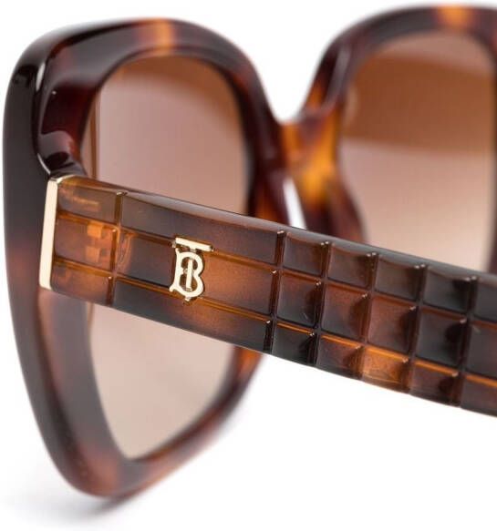 Burberry Eyewear Zonnebril met vierkant montuur Bruin