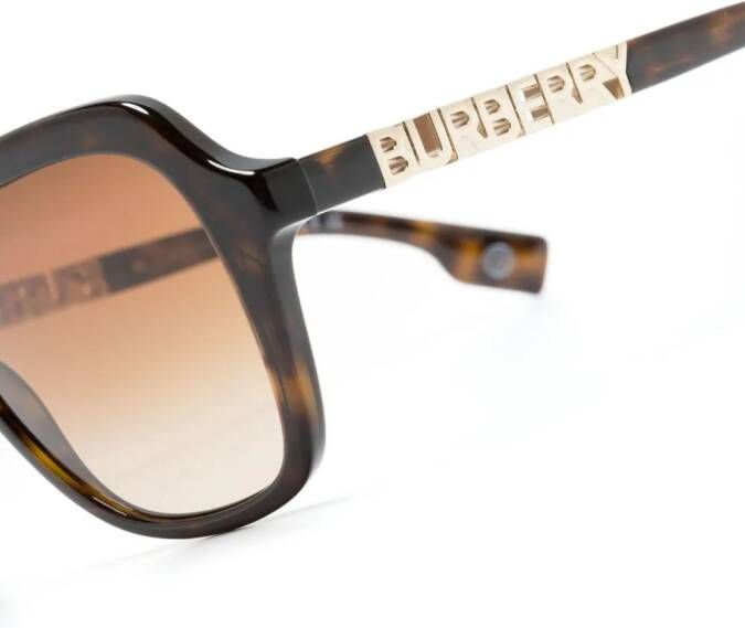 Burberry Eyewear Zonnebril met oversized montuur Bruin