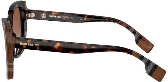 Burberry Eyewear Zonnebril met schildpadschild design Bruin