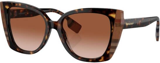 Burberry Eyewear Zonnebril met schildpadschild design Bruin