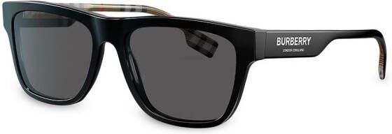 Burberry Eyewear Zonnebril met vierkant montuur Zwart