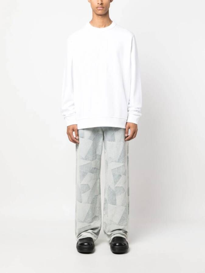 Burberry Sweater van biologisch katoen met logo-reliëf Wit
