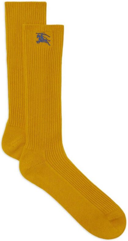 Burberry Geribbelde sokken Geel