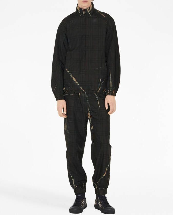 Burberry Geruit jack Zwart