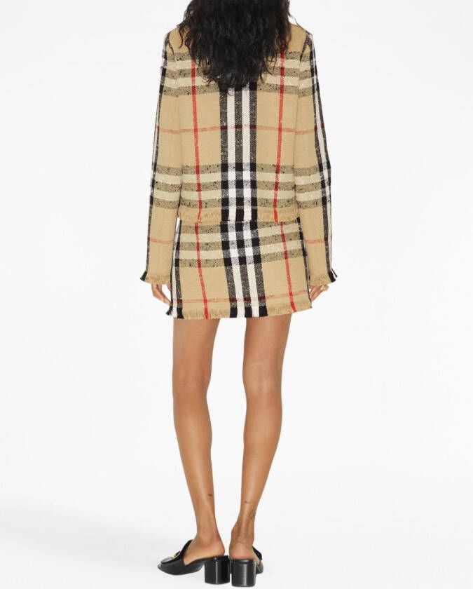 Burberry Geruit jack Beige