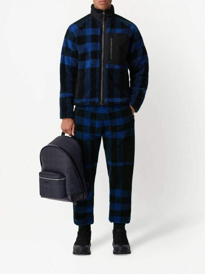 Burberry Geruit jack Blauw