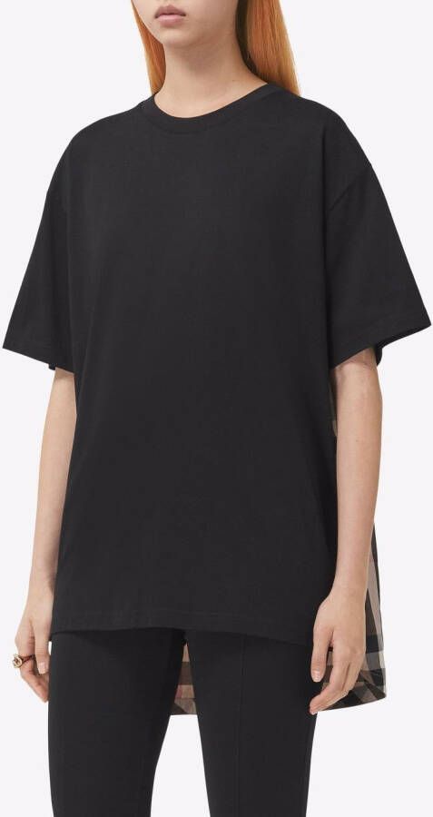 Burberry Geruit T-shirt Zwart