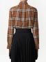 Burberry Geruite blouse Bruin - Thumbnail 4