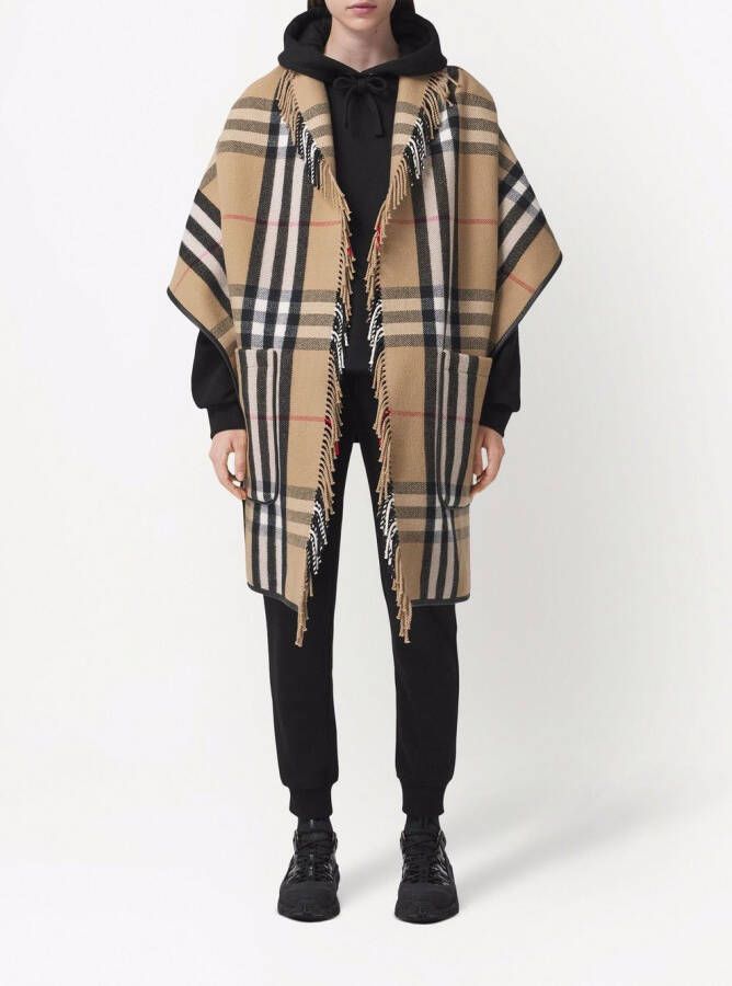 Burberry Geruite cape Beige