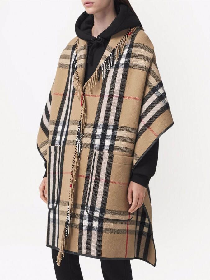 Burberry Geruite cape Beige