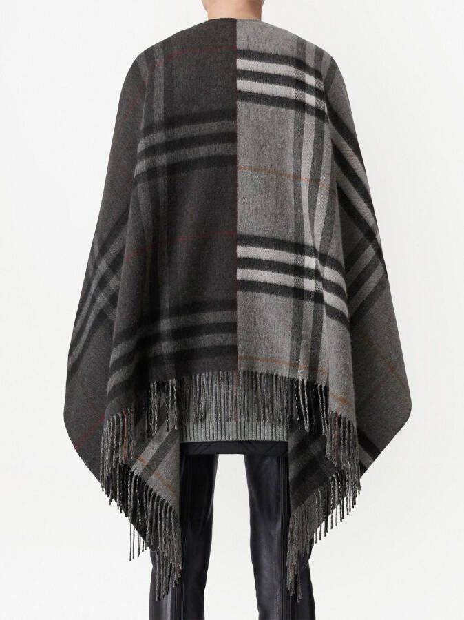 Burberry Geruite cape Grijs