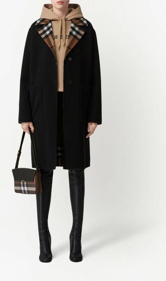 Burberry Geruite jas Bruin