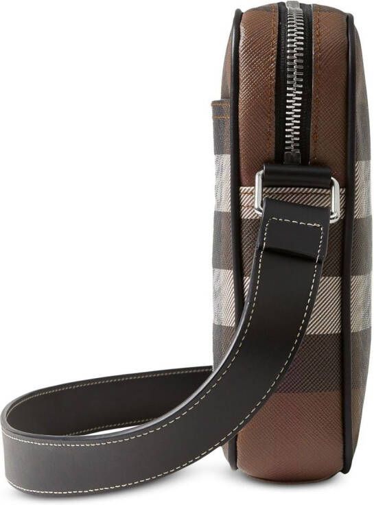Burberry Geruite messengertas Bruin