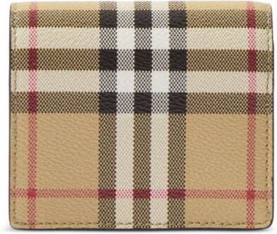 Burberry Geruite portemonnee Beige