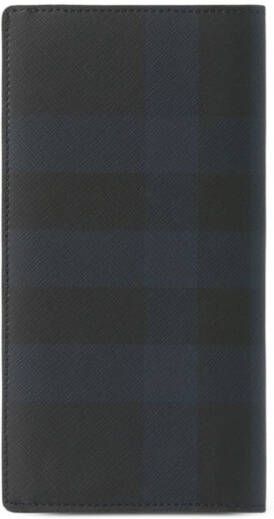 Burberry Geruite portemonnee Blauw
