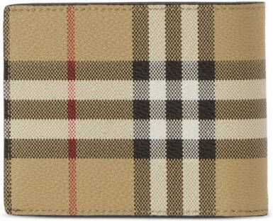 Burberry Geruite portemonnee Bruin