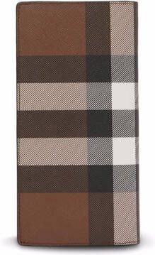 Burberry Geruite portemonnee Bruin