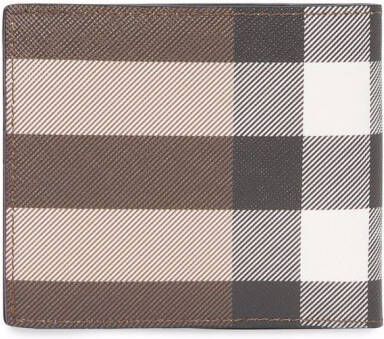 Burberry Geruite portemonnee Bruin