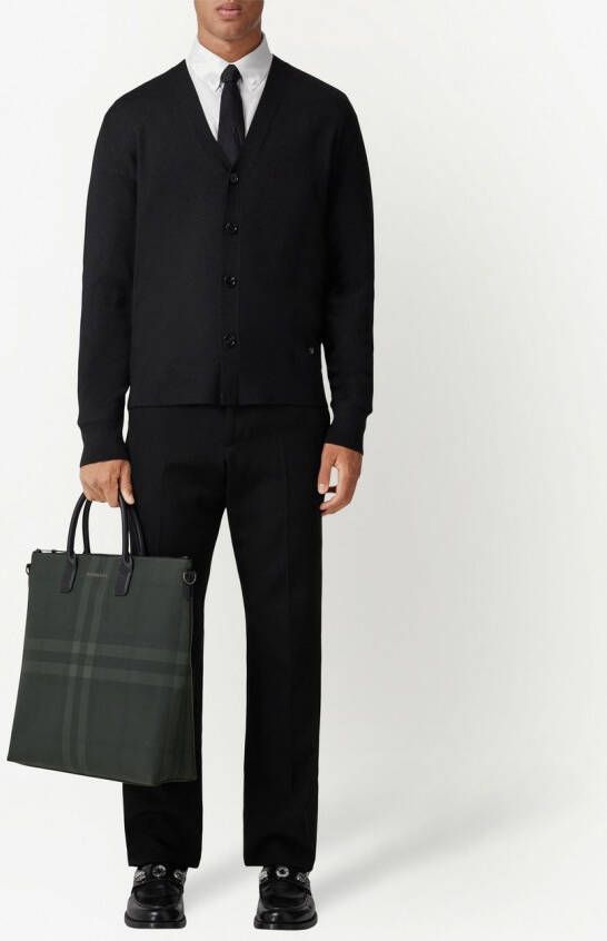 Burberry Geruite shopper Zwart