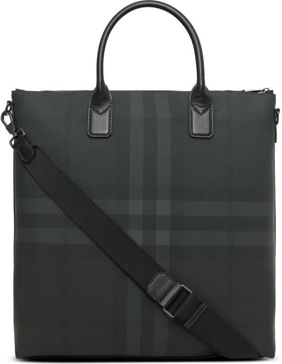 Burberry Geruite shopper Zwart