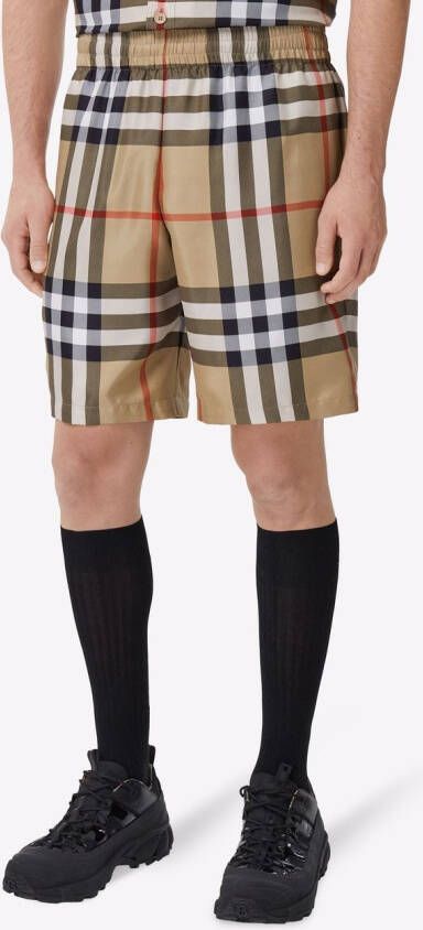 Burberry Geruite shorts Bruin