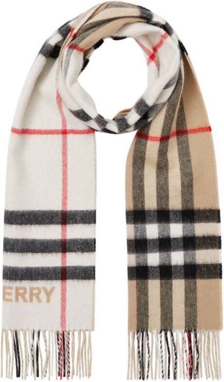Burberry Geruite sjaal Beige