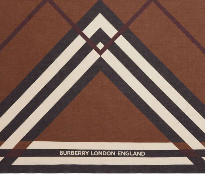 Burberry Geruite sjaal Bruin