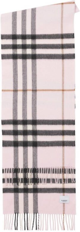 Burberry Geruite sjaal Roze