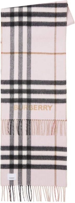 Burberry Geruite sjaal Roze