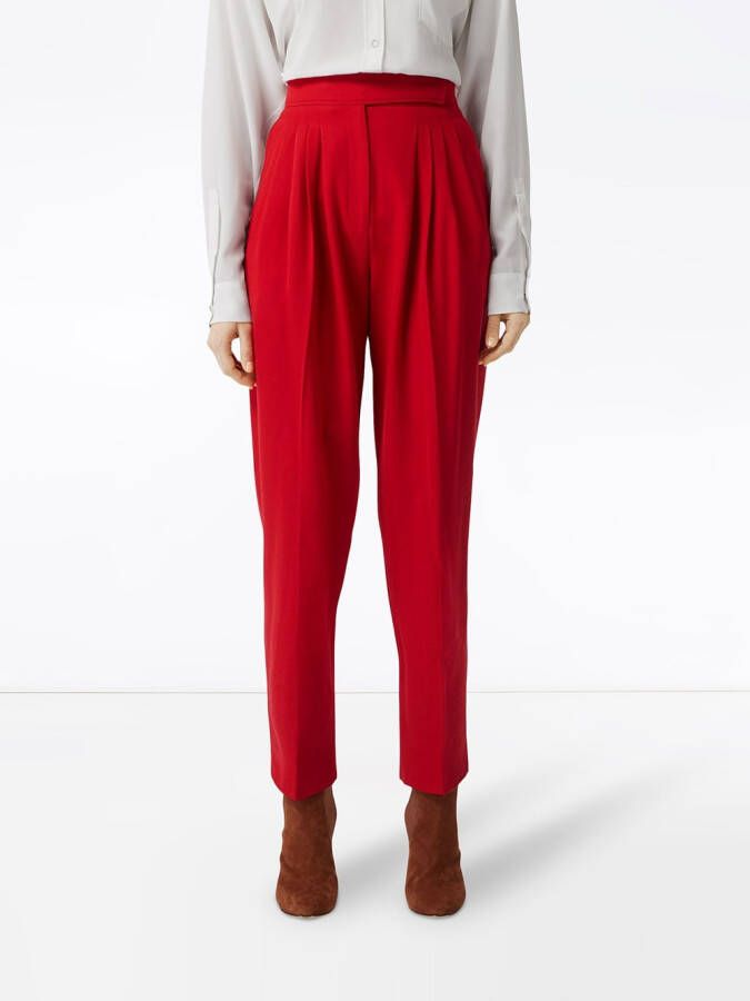 Burberry High-waist pantalon Rood