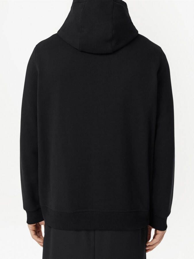 Burberry Hoodie met logoprint Zwart