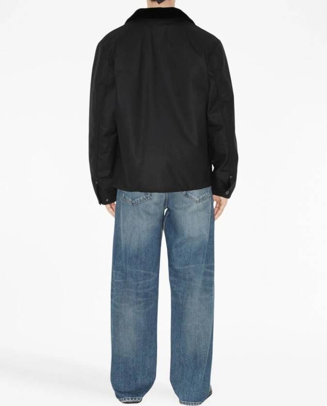 Burberry Jack met enkele rij knopen Zwart