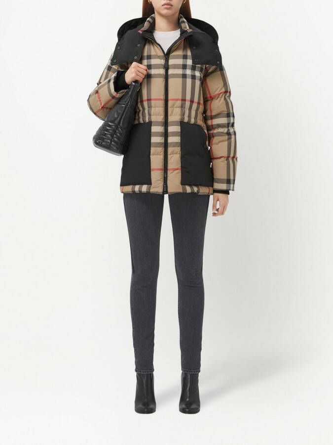 Burberry Jack met vintage ruit Bruin