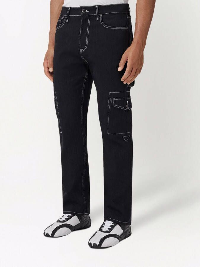 Burberry Jeans met contrasterend stiksel Zwart