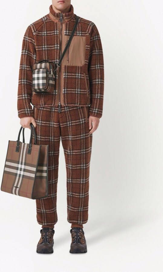 Burberry Joggingbroek met Vintage check Bruin