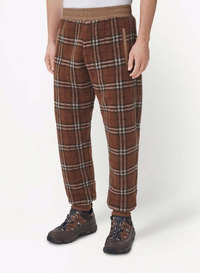 Burberry Joggingbroek met Vintage check Bruin