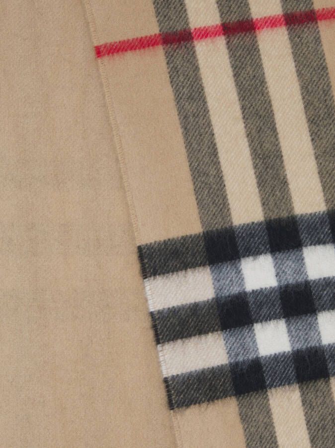 Burberry Omkeerbare geruite kasjmier sjaal Beige