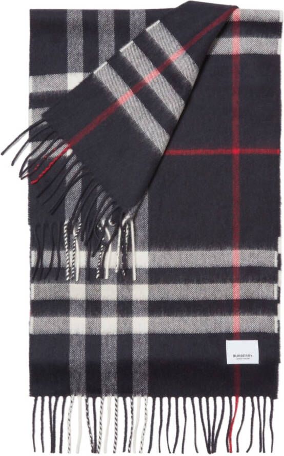 Burberry Kasjmier sjaal Blauw - Foto 2