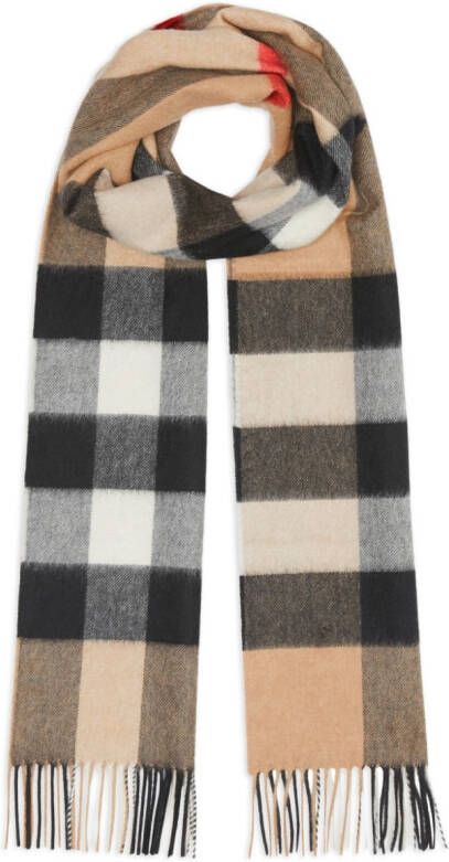 Burberry Vintage check kasjmier sjaal Bruin