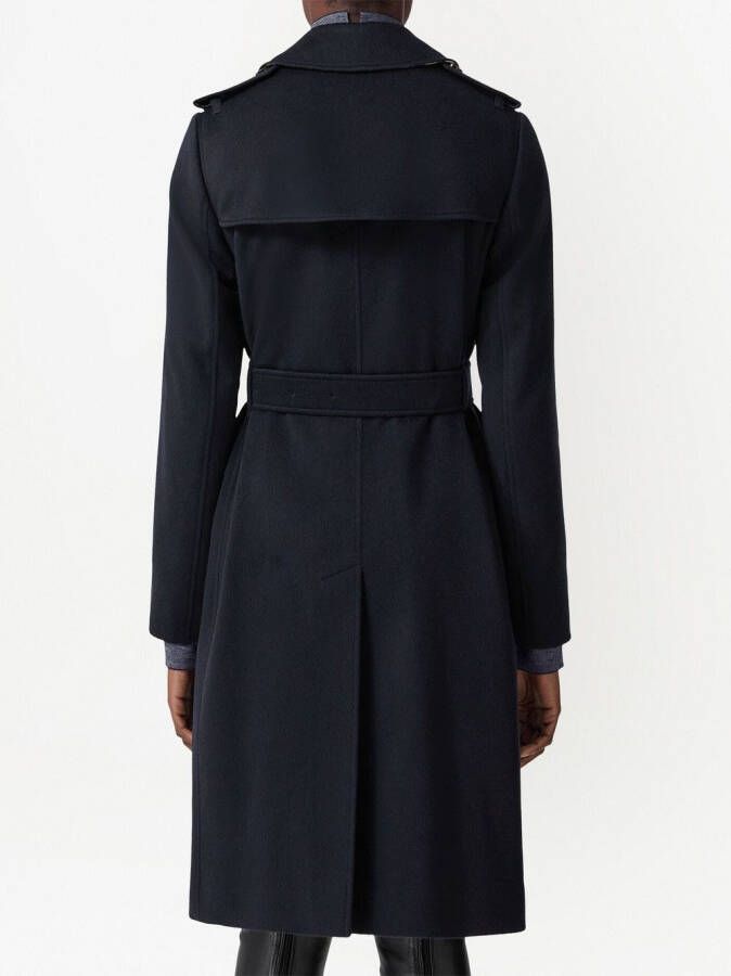 Burberry Kasjmier trenchcoat Blauw