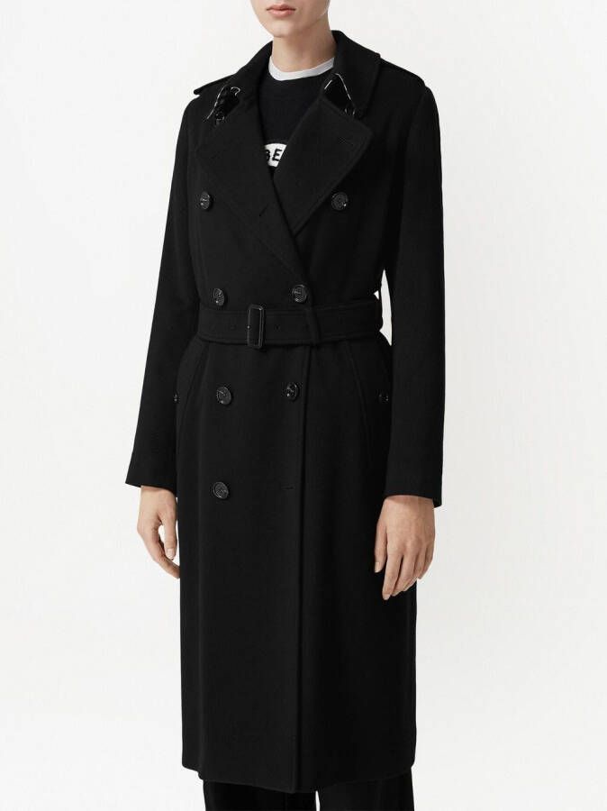 Burberry Kasjmier trenchcoat Zwart